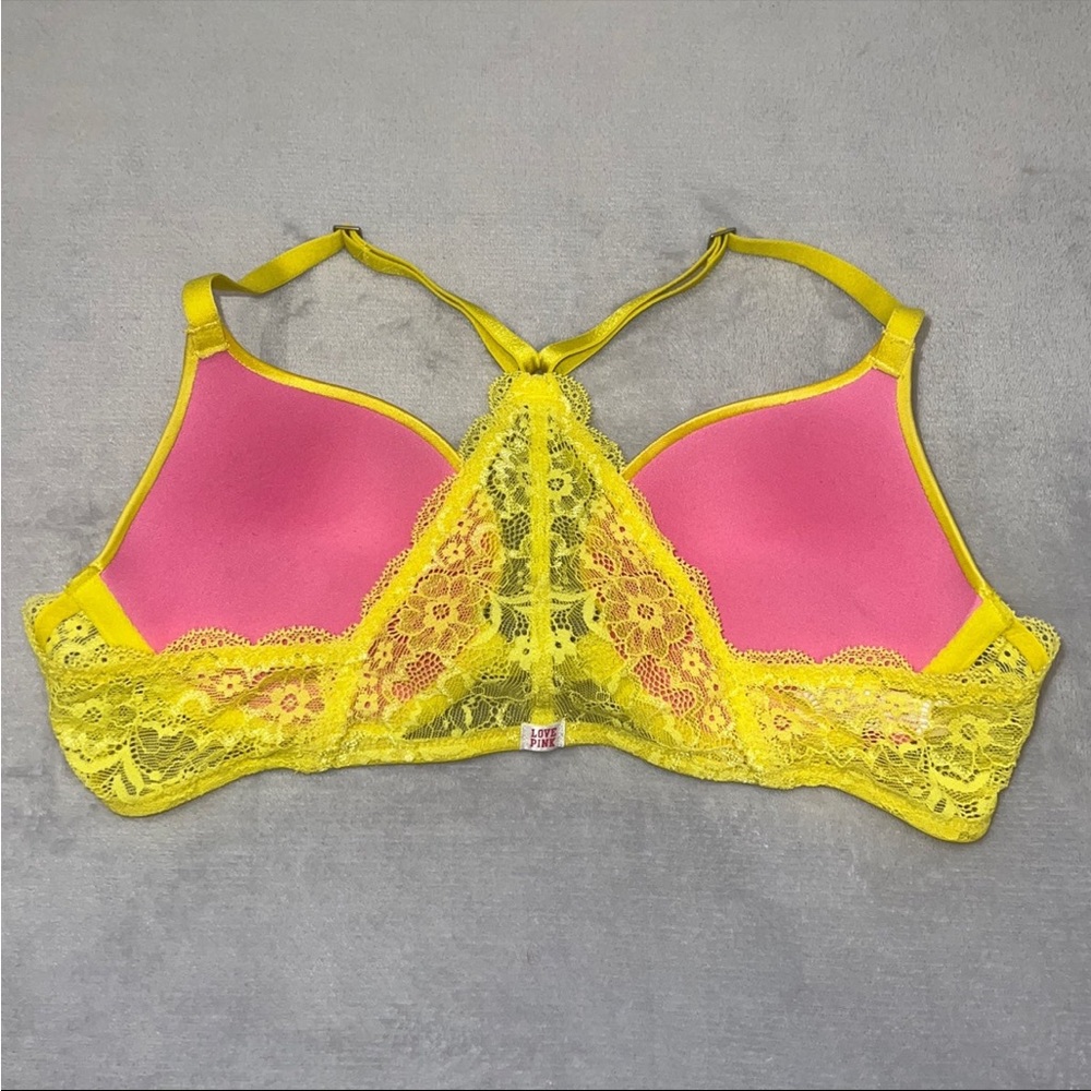 Victoria Secret PINK push-up racer back bra 34B - Picture 3 of 7